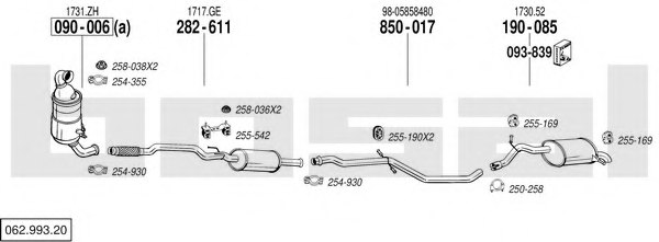 BOSAL 062.993.20 Exhaust System